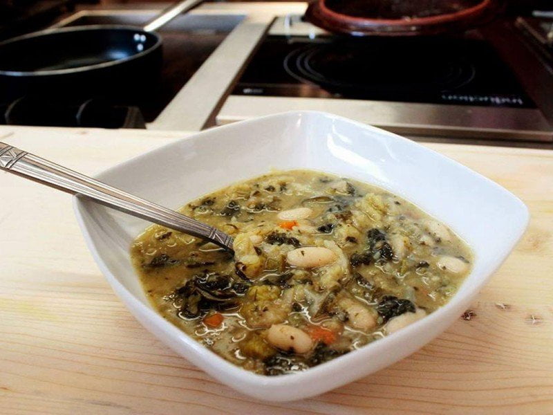 A tasty home-made soup made with organic vegetables - Italy Cooking Classes